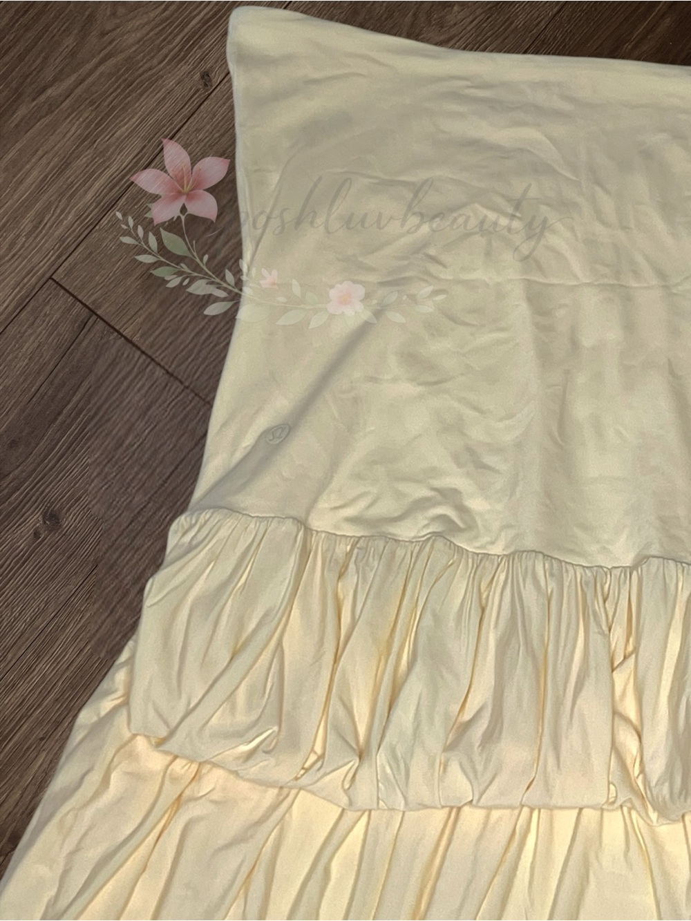 Lululemon NWT 2-in-1 Modal Strapless Maxi Dress Buttercream - Picture 3 of 9